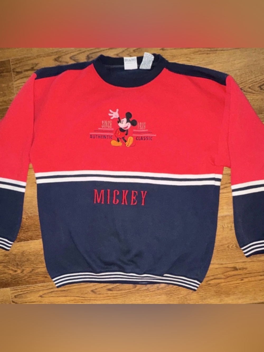 Vintage Mickey & Co. Disney Graphic Colorblock Sweatshirt - Adult XL